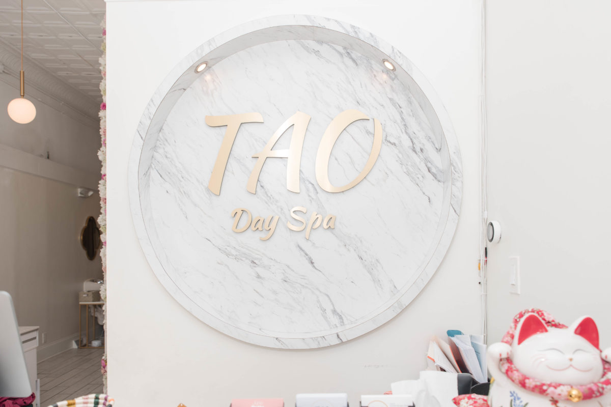 Tao Day Spa Signage in Raleigh NC